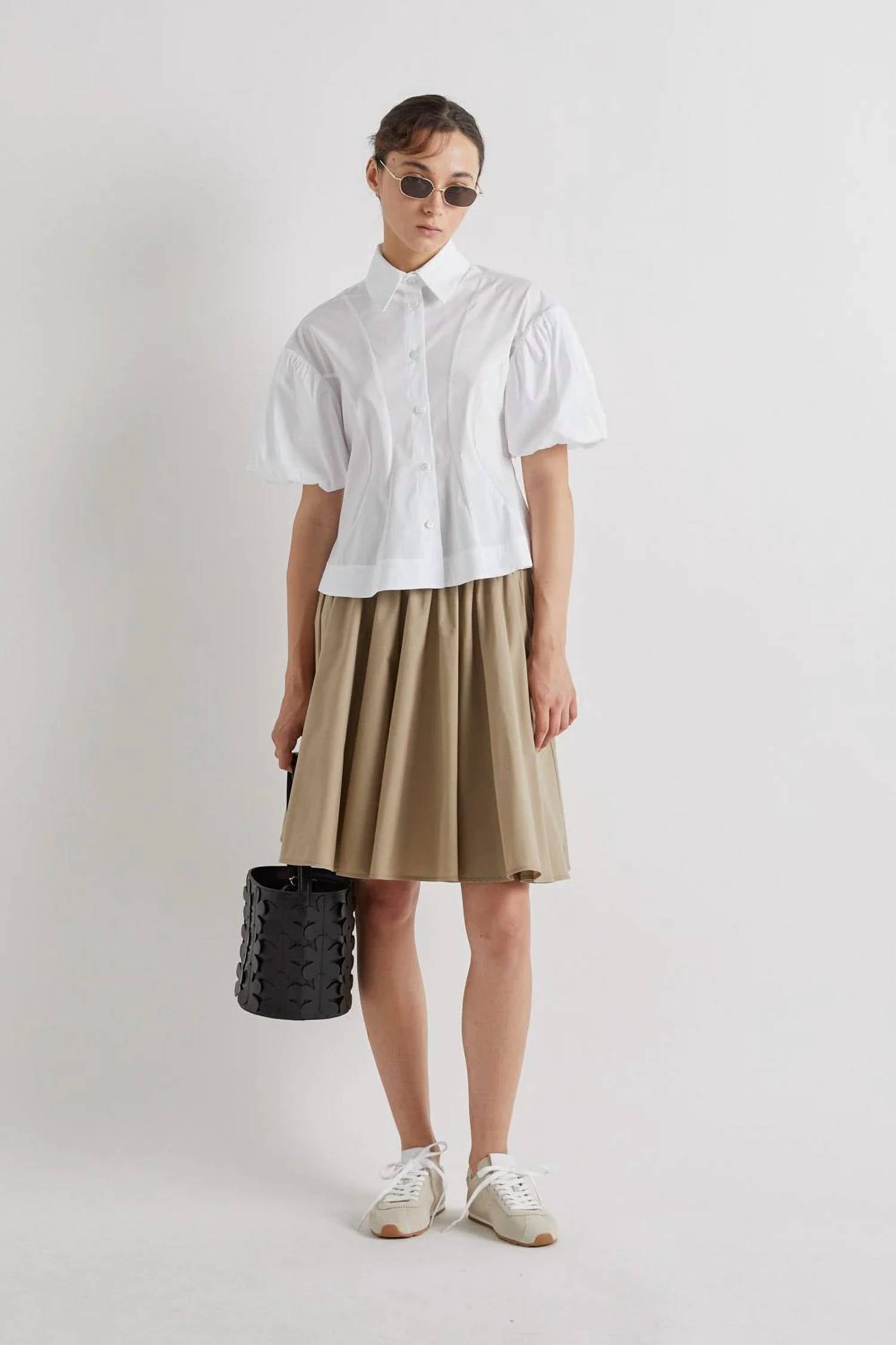 Meimeij - BUCKLE WAIST SKIRT