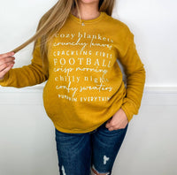Oat Collective - Fall Things Long Sleeve Graphic Crewneck Sweatshirt