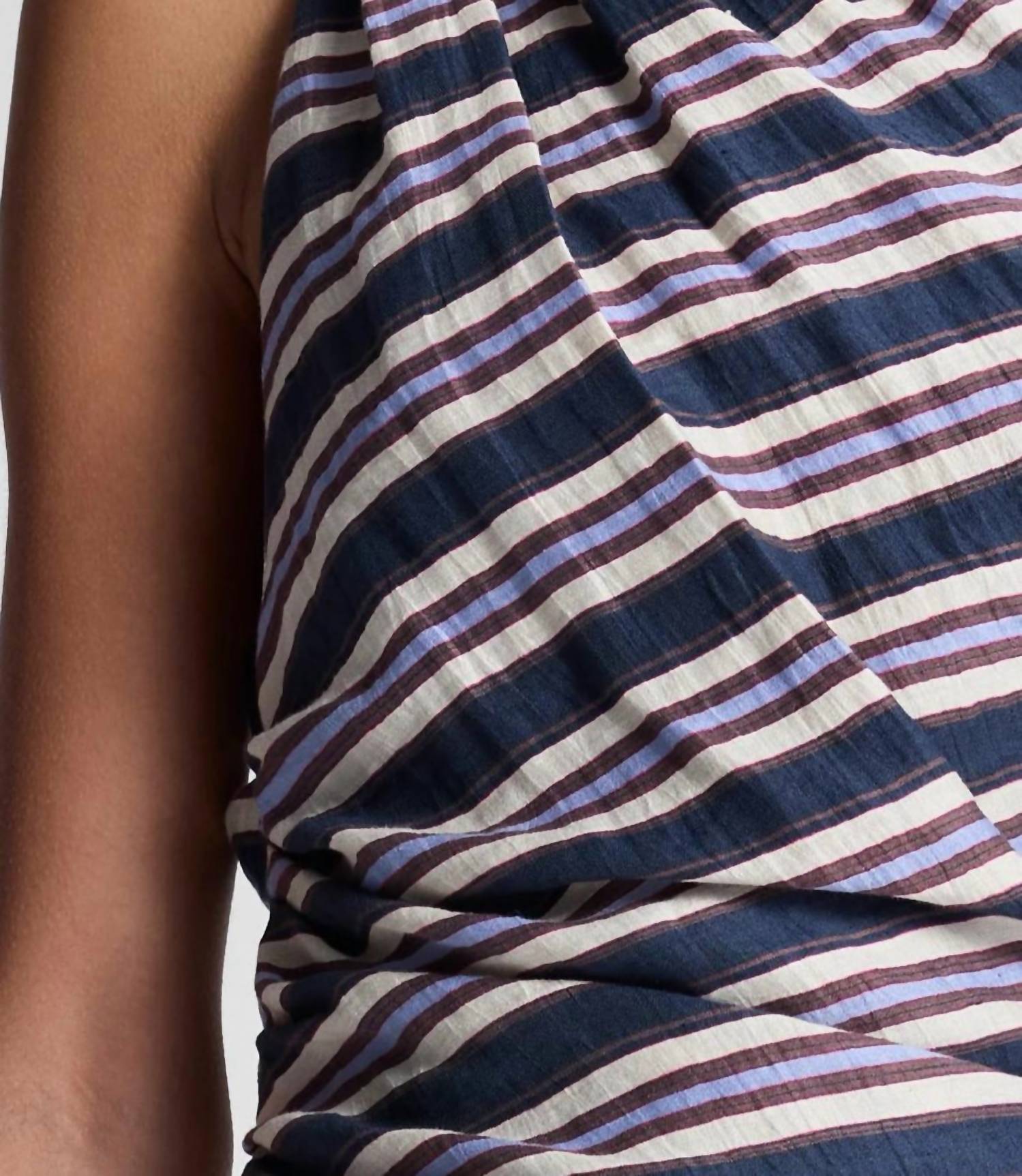 A.L.C. - Lyn One-shoulder Striped Linen Midi Dress