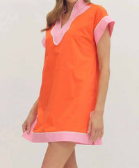 Entro - Scallop Contrast Mini Dress
