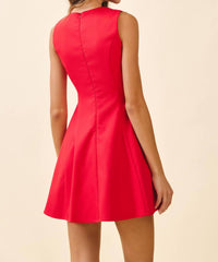 Tcec - Front Triple Bow Accent Dress