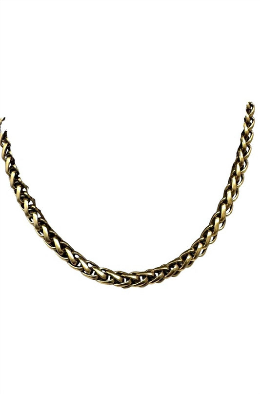 Yochi - Women's Thick Wheat Chain Necklace