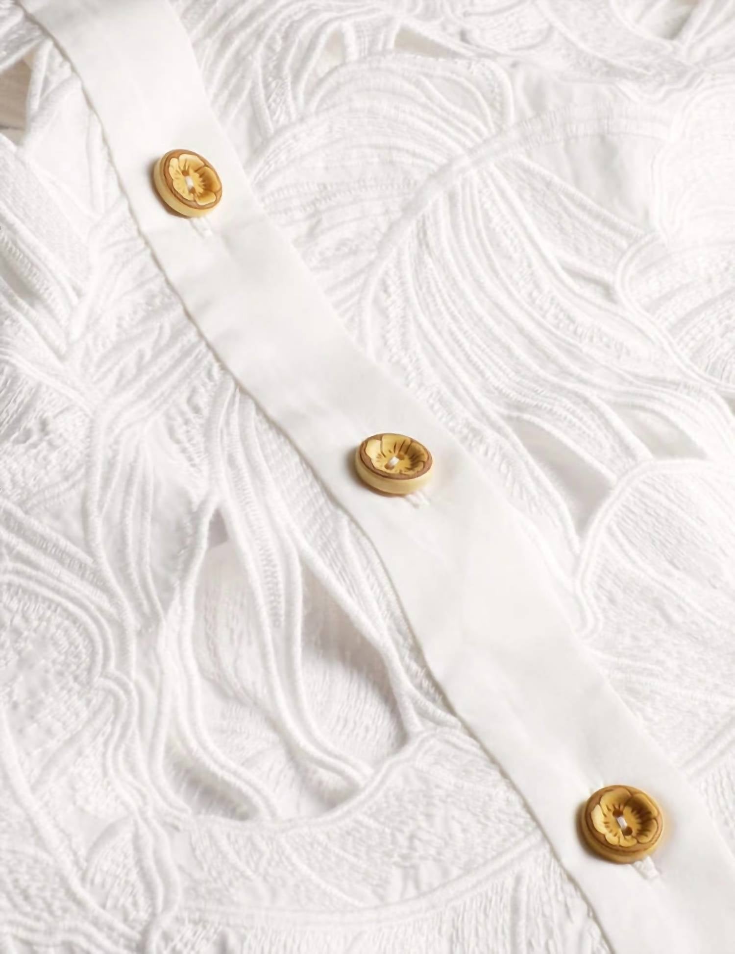 Zimmermann - Mahon Embroidered Crop Top