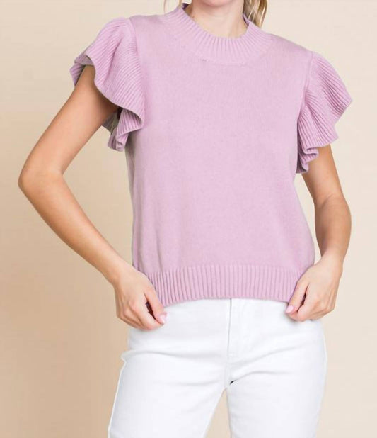 Jodifl - Kerrigan Ruffle Sleeve Knit Top