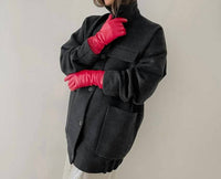 HIDDEN Vintage Tweed Jacket in charcoal - women's jacket - detail view