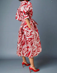 N By Nancy - Puff Sleeve Midi Dress