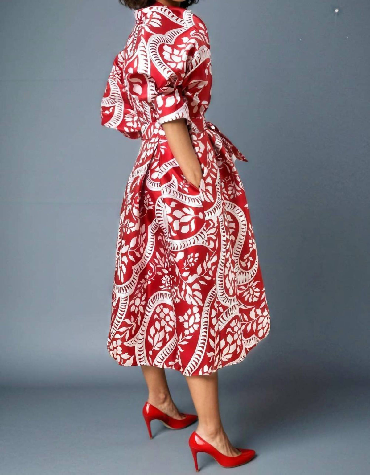 N By Nancy - Puff Sleeve Midi Dress
