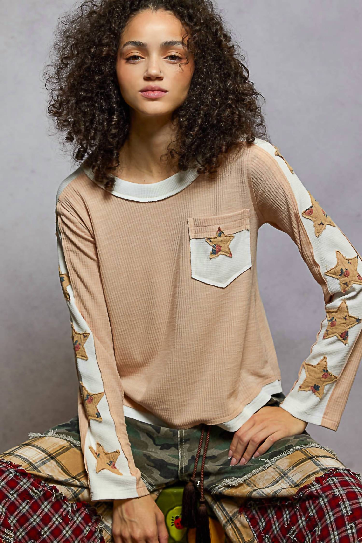 Pol - Star Patch Top