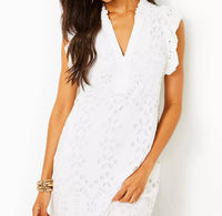 Lilly Pulitzer - Klaudie Ruffle Sleeve Eyelet Midi Dress