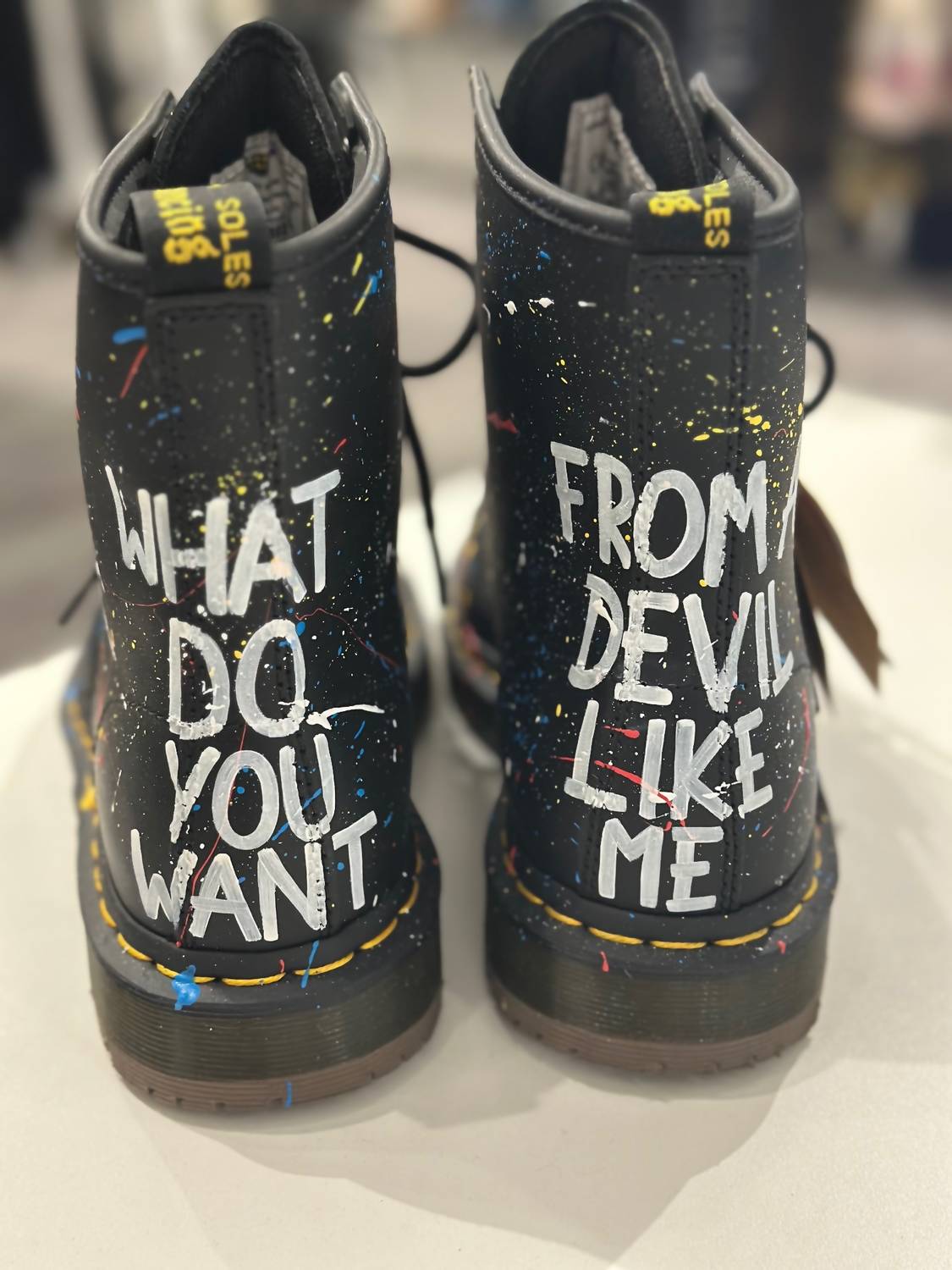 Dr. Martens X Rick Owens - Preloved Women's Solater Painted Boots