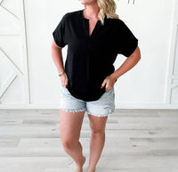 Zenana - Bernie Airflow Split Neck Top