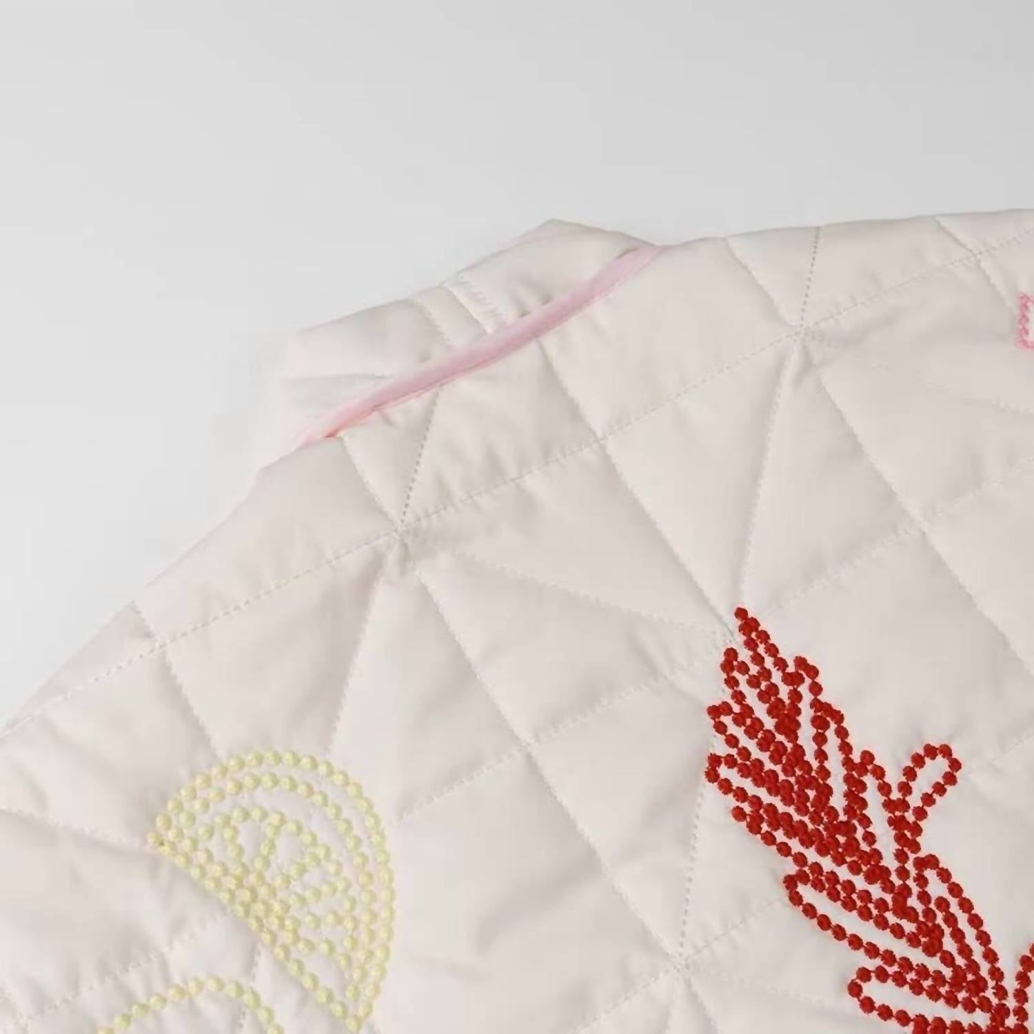 Rosa Clothing Street Fashion Embroidered Kimono Padded Jacket in white - women's jacket - view 9