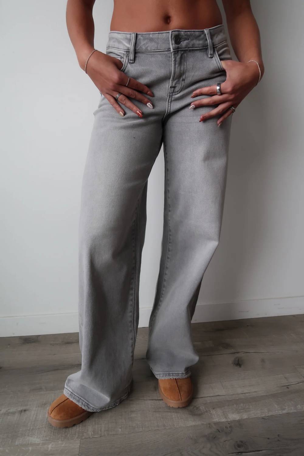 Hidden - Nori Mid Rise Stretch Wide Leg Jeans