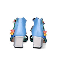 Exe Women's Luisa Low Heel Sandal in aqua green - women's heels - view 4