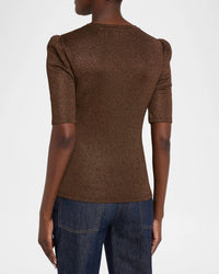 Frame - Lurex Gathered Tee