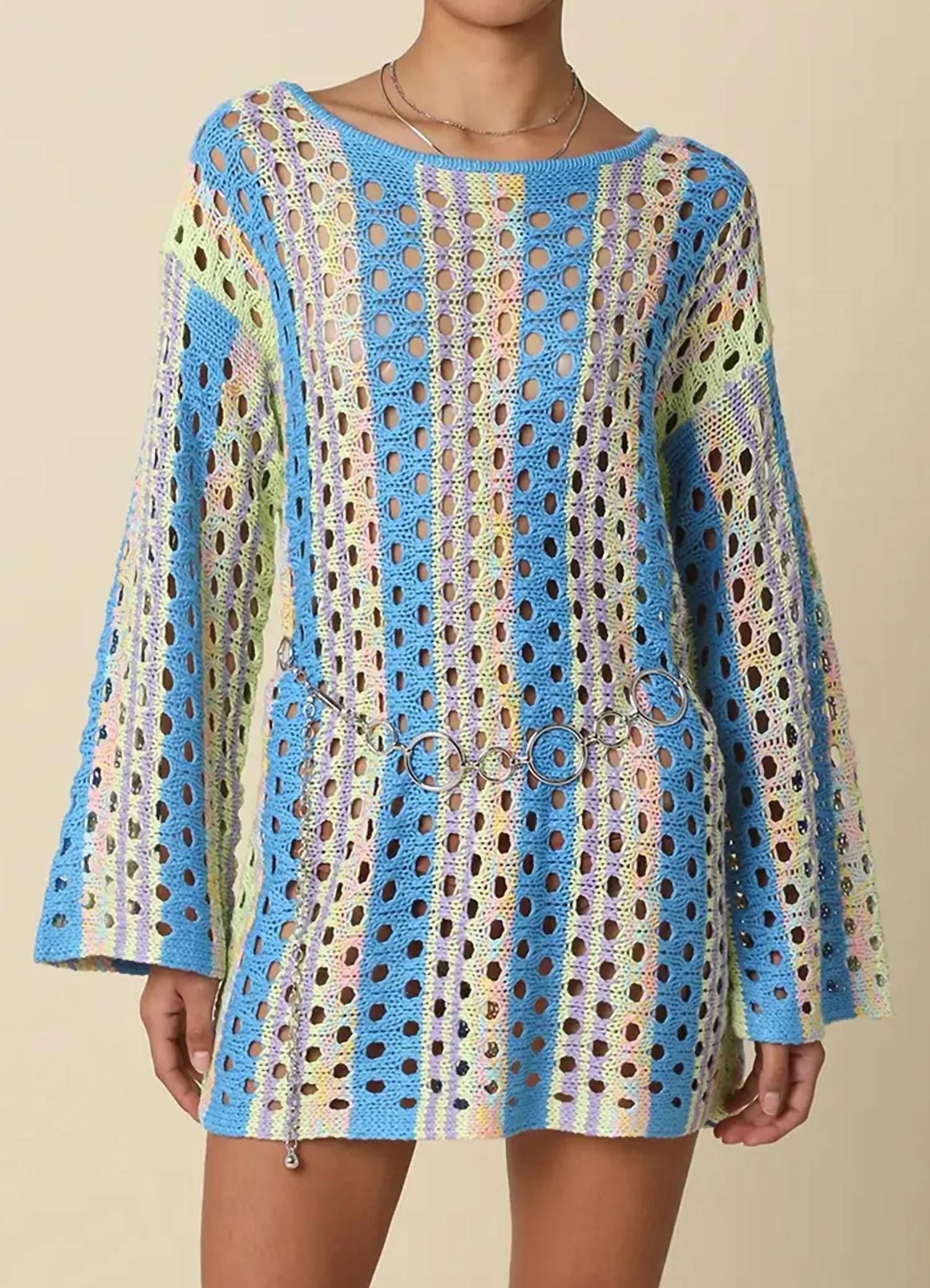 Olivaceous - Phoenix Long Sleeve Crochet Cover Up