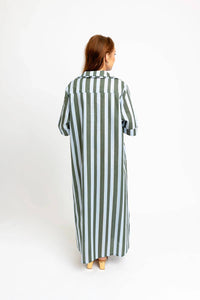 Karlie - Bold Stripe Maxi Shirt Dress
