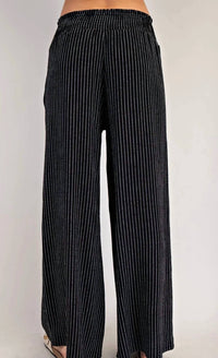Ee:Some - Women's Striped Straight Leg Pants