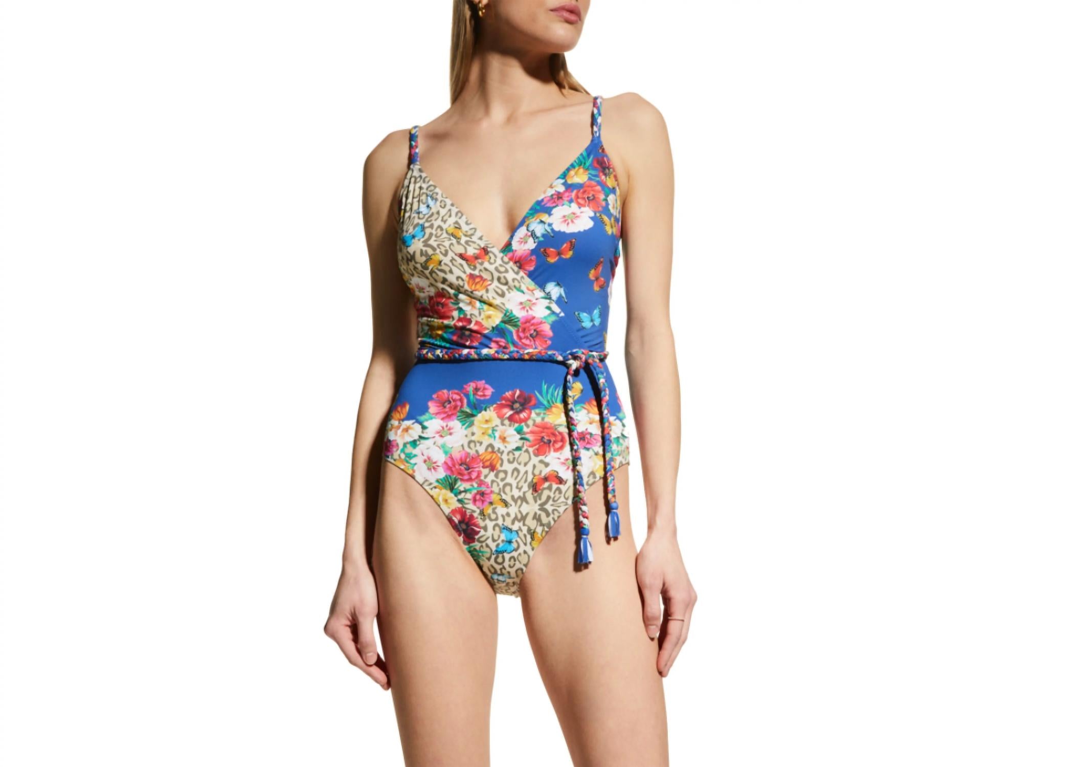 Johnny Was - FLEUR BRAIDED WRAP ONE PIECE SWIMSUIT