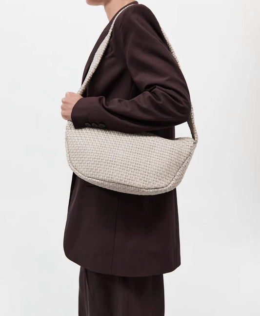St. Agni - Women's Lattice Weave Crescent Bag