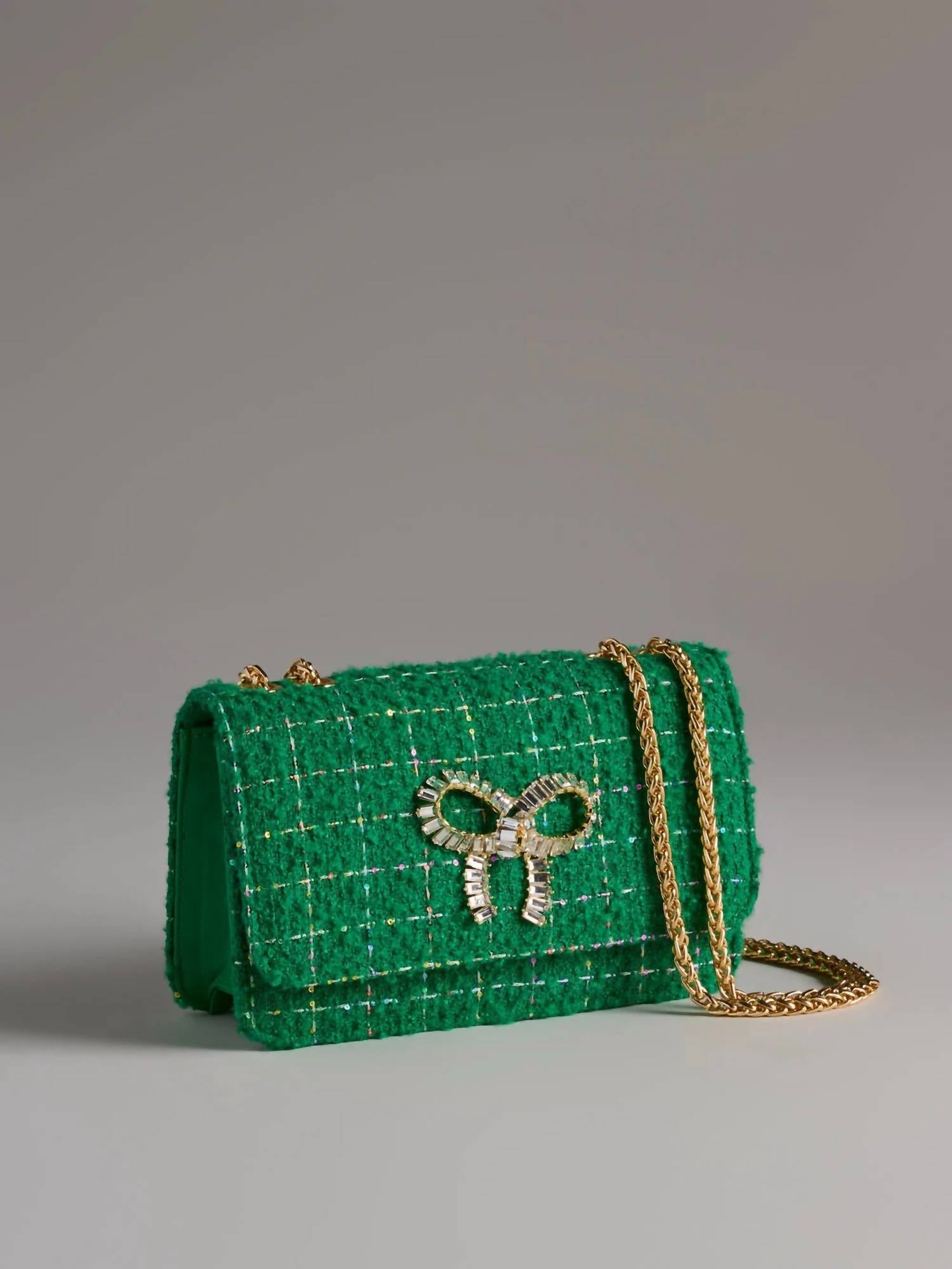 Shiraleah Women's Roa Shoulder Bag in green - women's bag - detail view