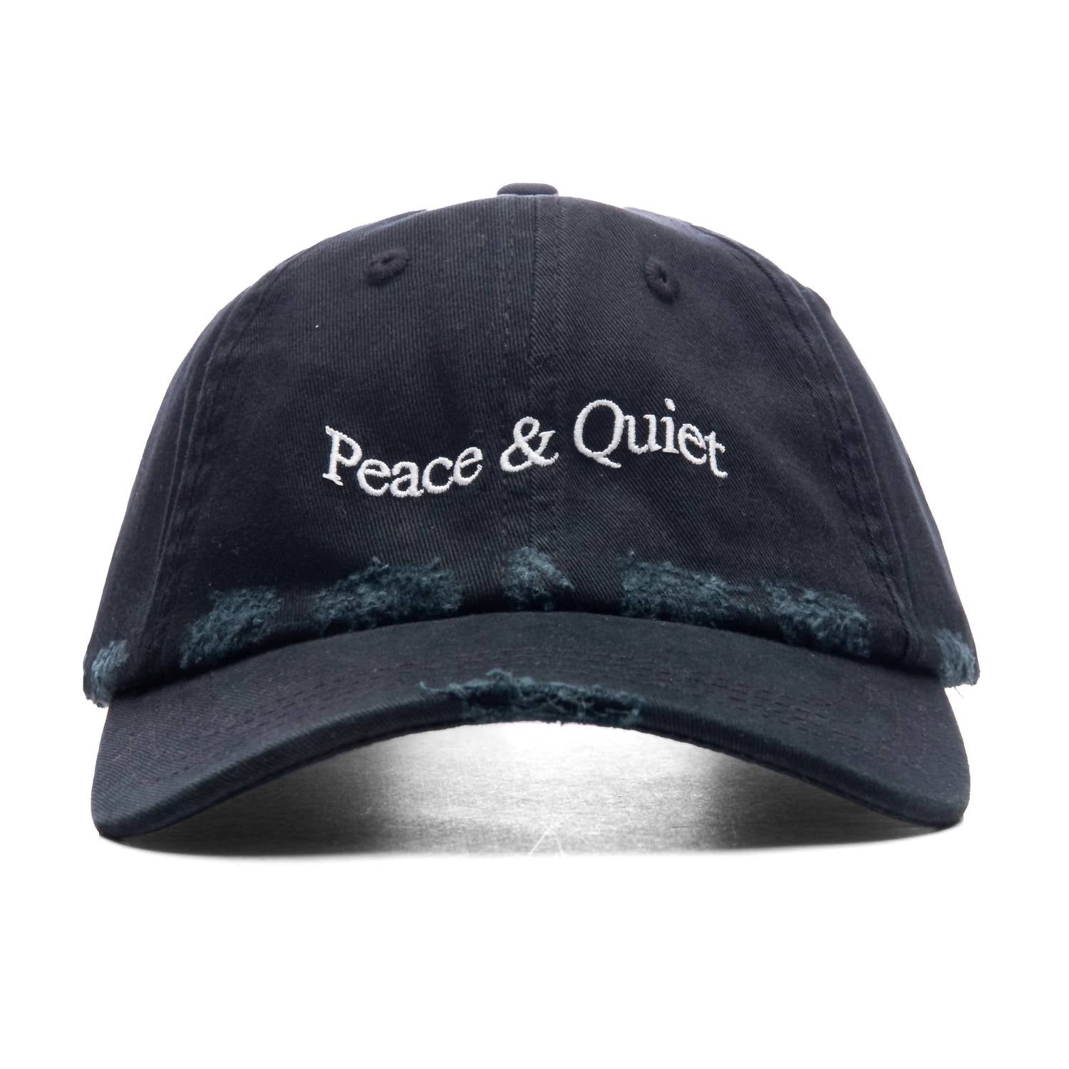 Museum of Peace & Quiet Men's Wordmark Distressed Dad Hat in black - men's hat