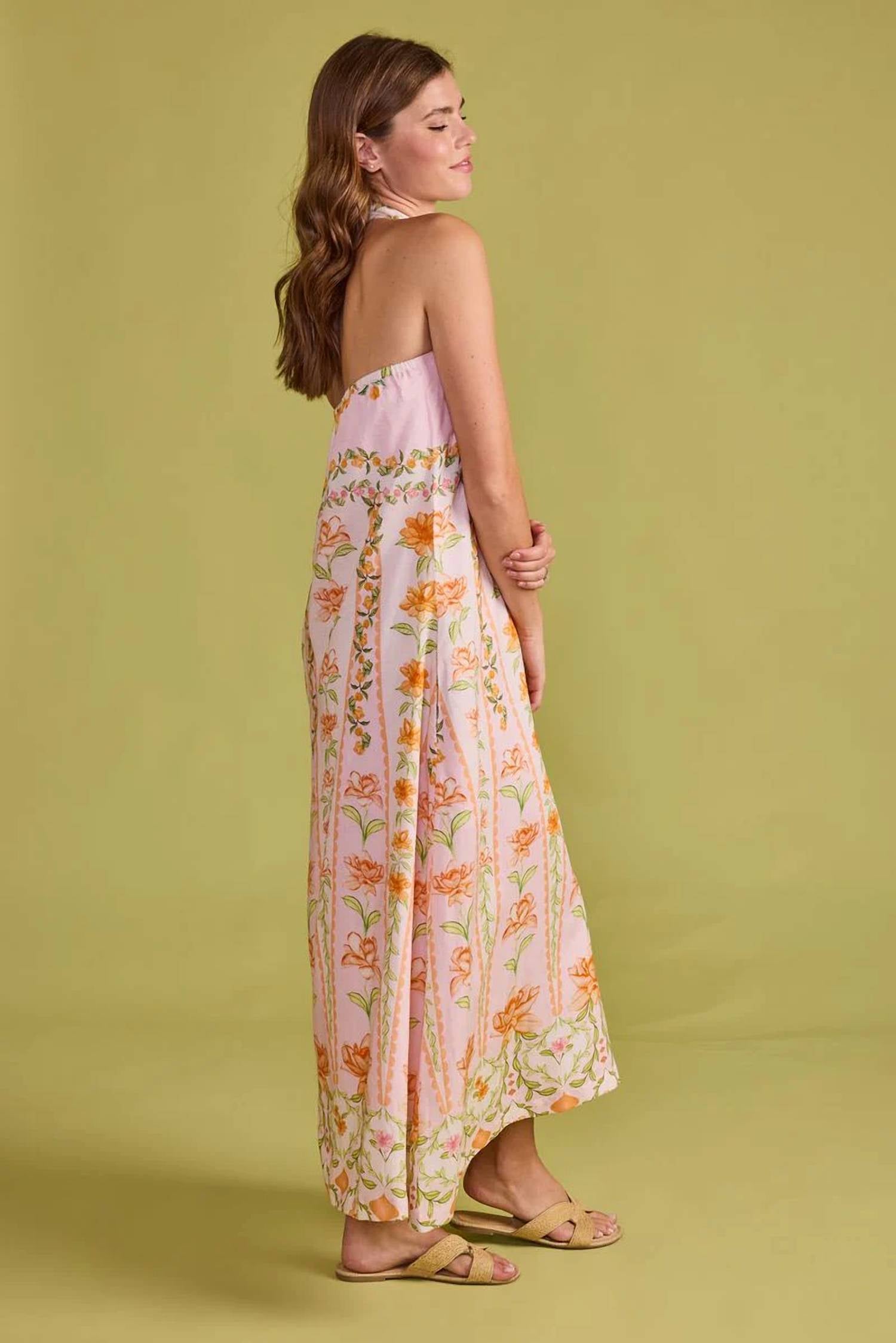 Double A - Dowry Long Halter Dress