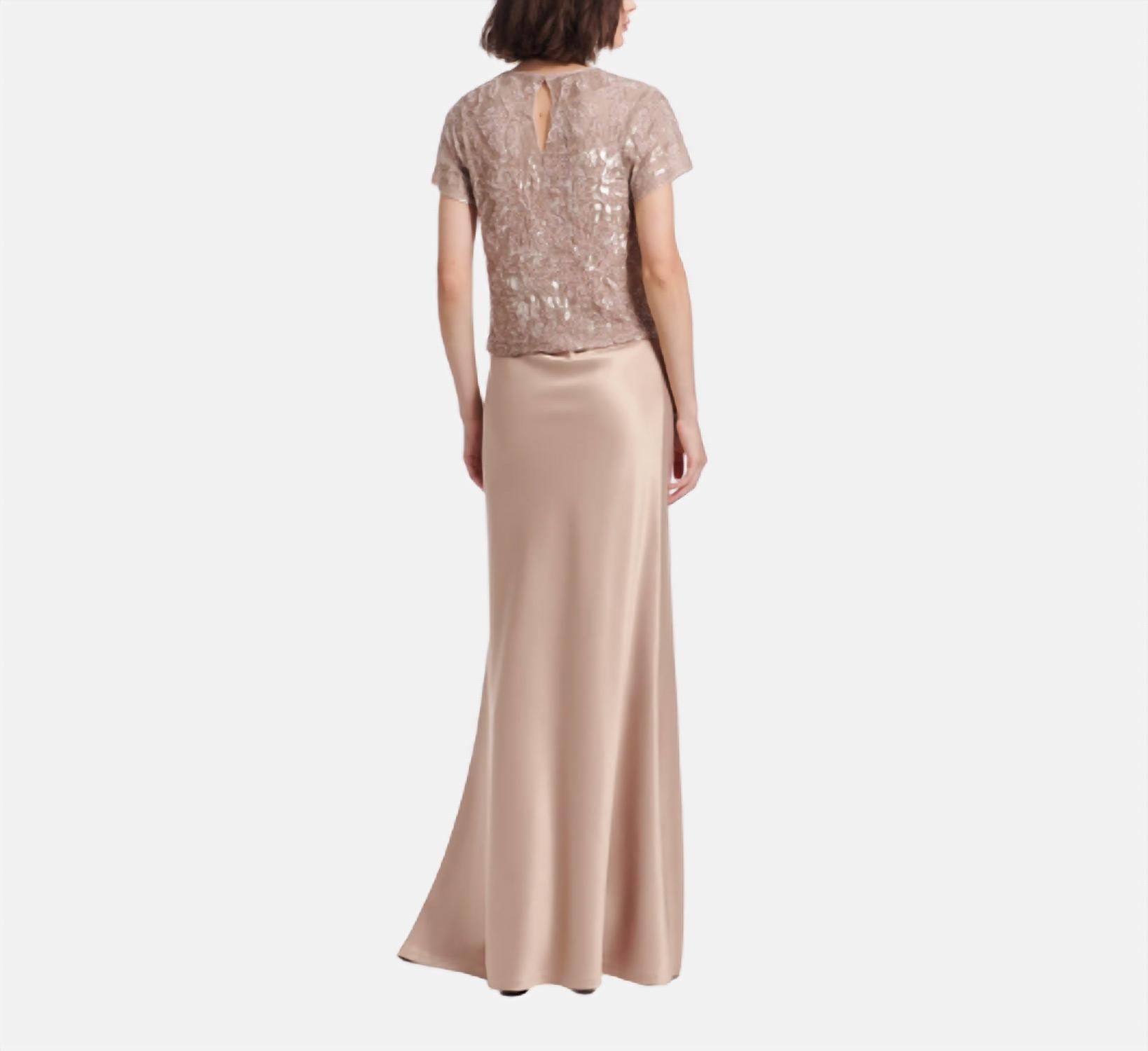 Emily Shalant - Satin A-line Maxi Skirt
