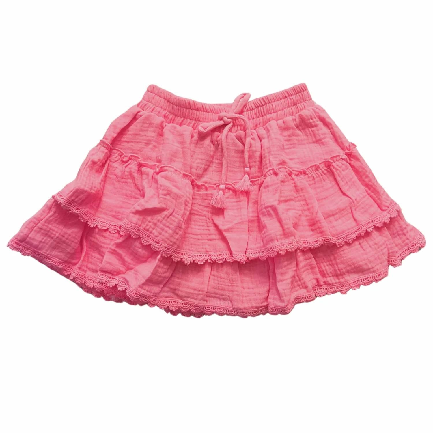Flowers By Zoe - Girl's Gauze Lace Skirt