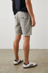 Rails Cruz Military-inspired Short in washed grey - men's shorts - detail view