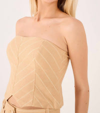 Dress To - Striped Linen Top