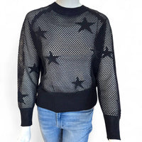 Elan - Mesh Star Crewneck Sweater