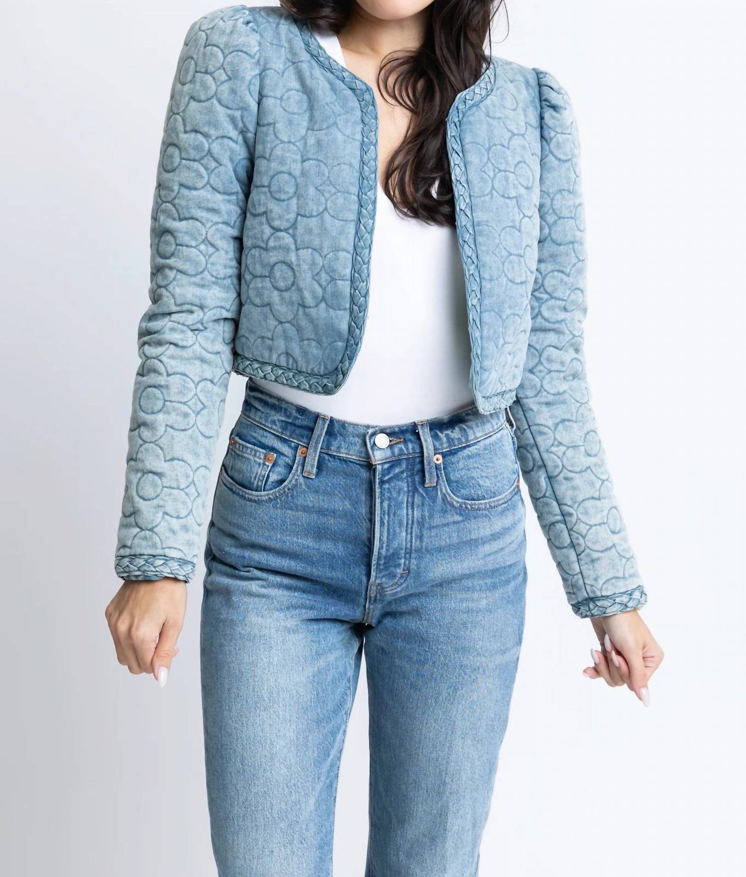 Karlie - Denim Quilted Jacket