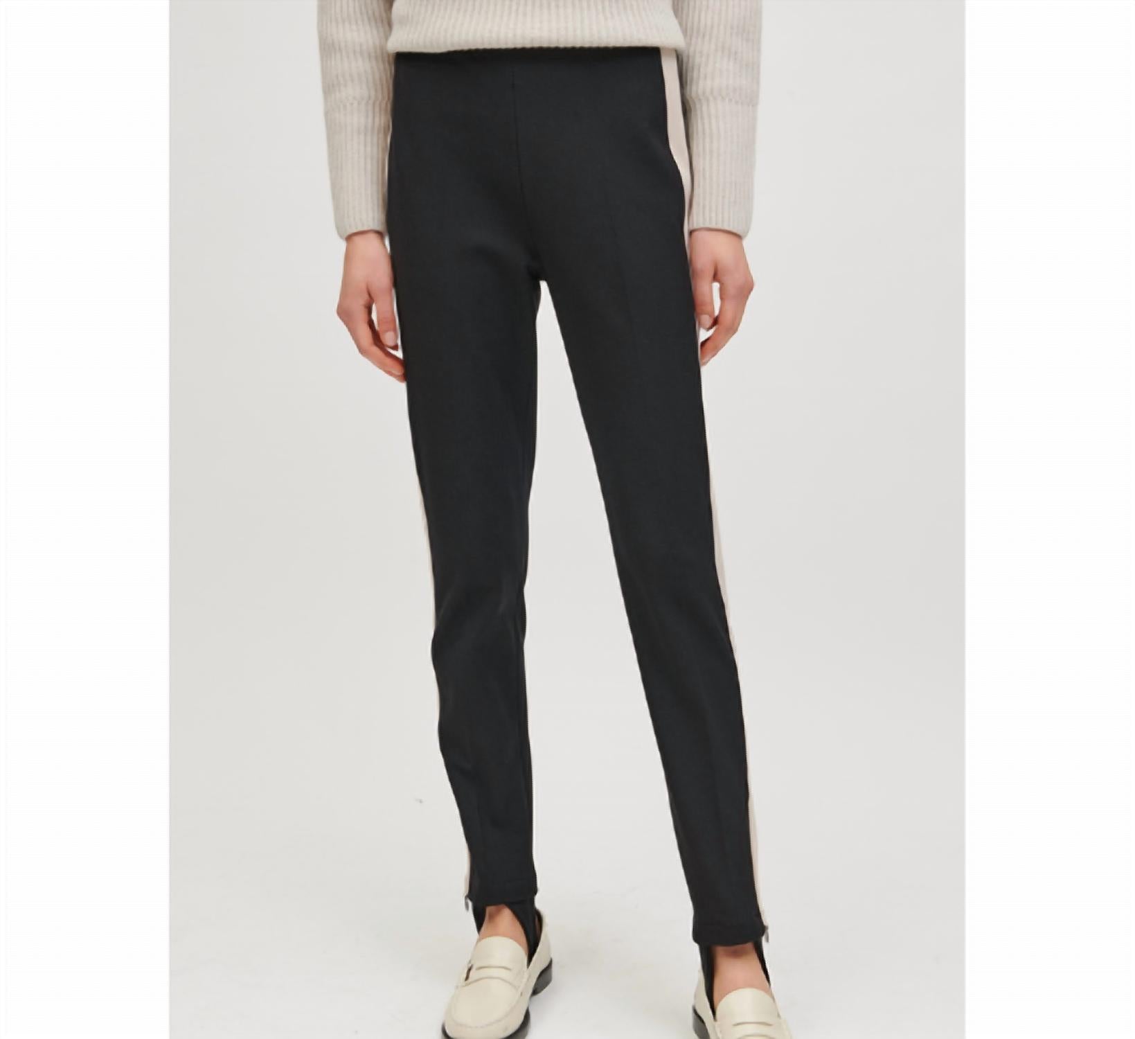 LUISA CERANO Stirrup Satin Pants in black - women's pants
