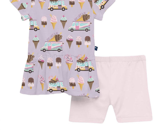 Kickee - Gril's Short Sleeve Playtime Outfit Set