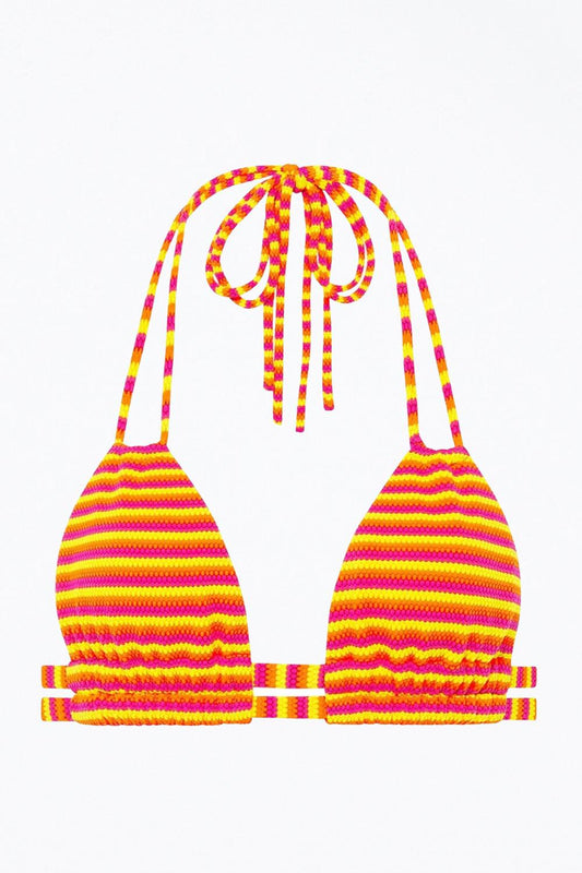 DOPIO DOUBLE-STRAP TRIANGLE HALTERNECK BIKINI TOP