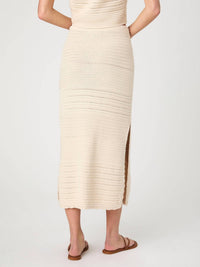 French Connection - Nellis Cotton Side Slit Skirt