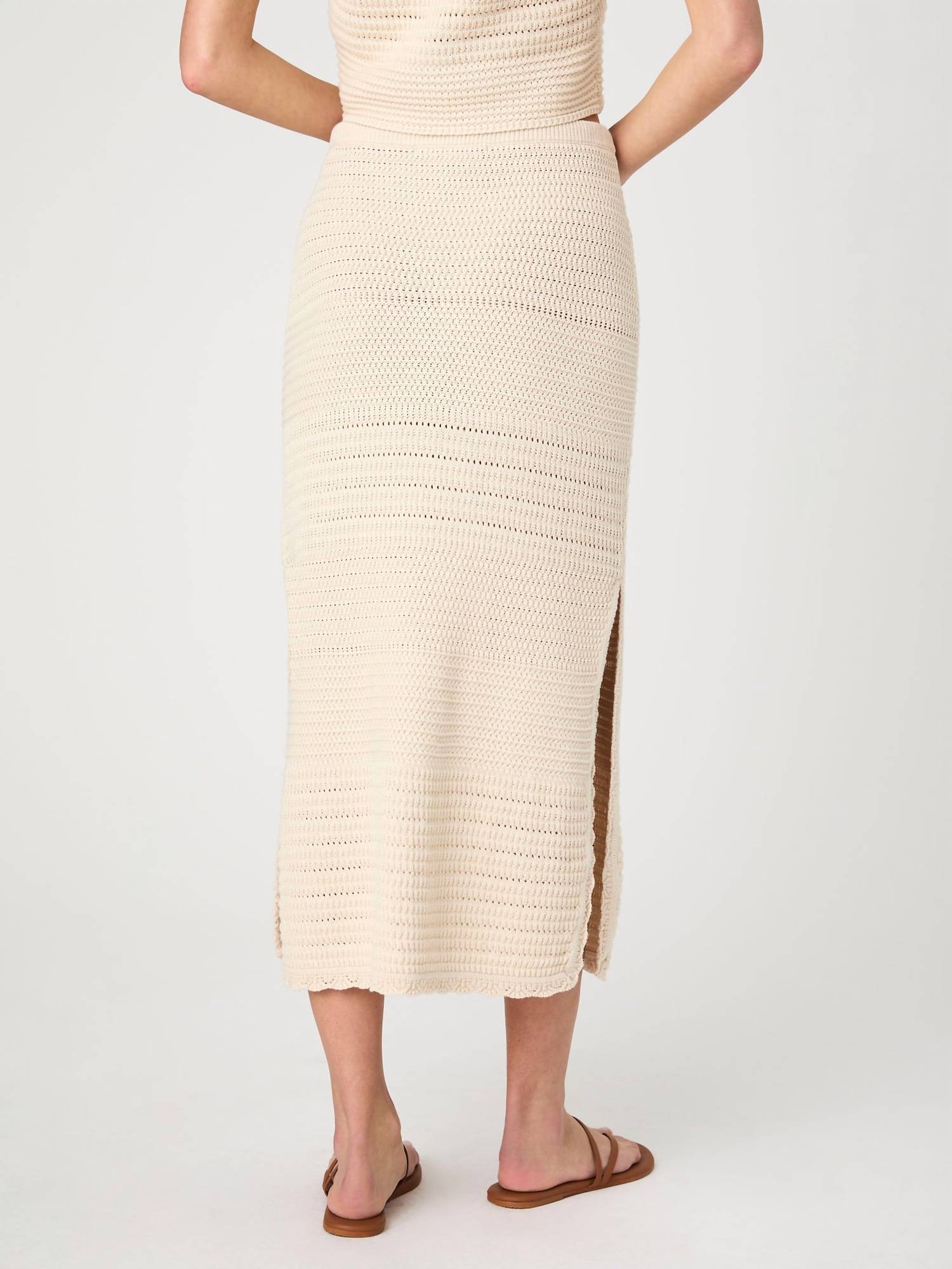 French Connection - Nellis Cotton Side Slit Skirt