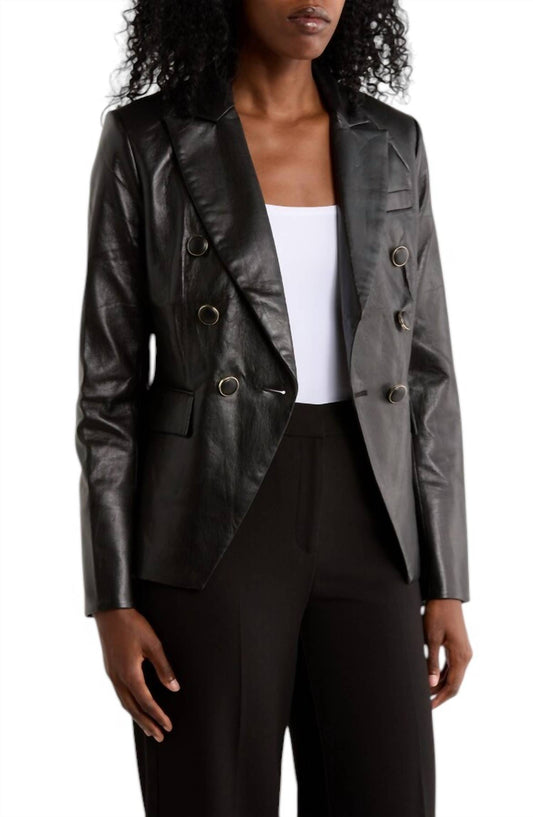 Love Token - Nellie Faux Leather Blazer