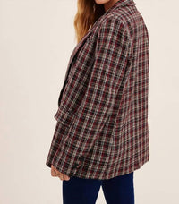 Listicle - Everything Woven Plaid Blazer