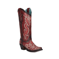Corral - Women's Burnished Embroidered Snip Toe Boot