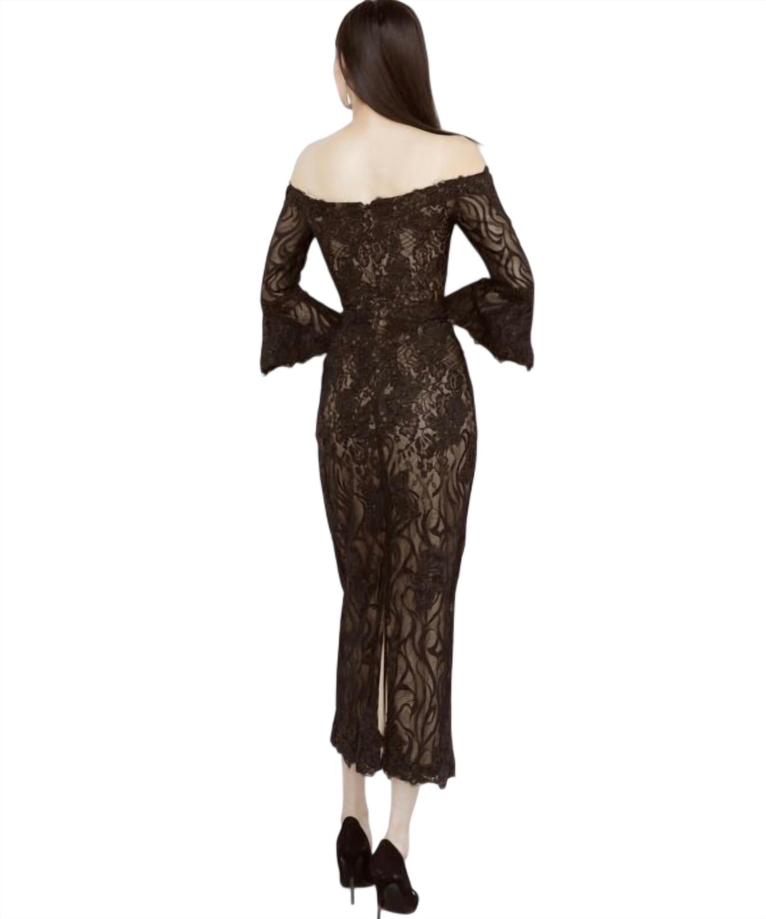 Jvn - Bell Sleeve Lace Dress