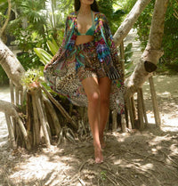 Aisha - Feather Leopard Shorts