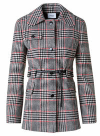 Akris Punto - Glen Plaid Wool Tweed Belted Jacket