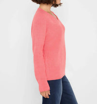 Nic + Zoe - V-Neck Shaker Stitch Sweater