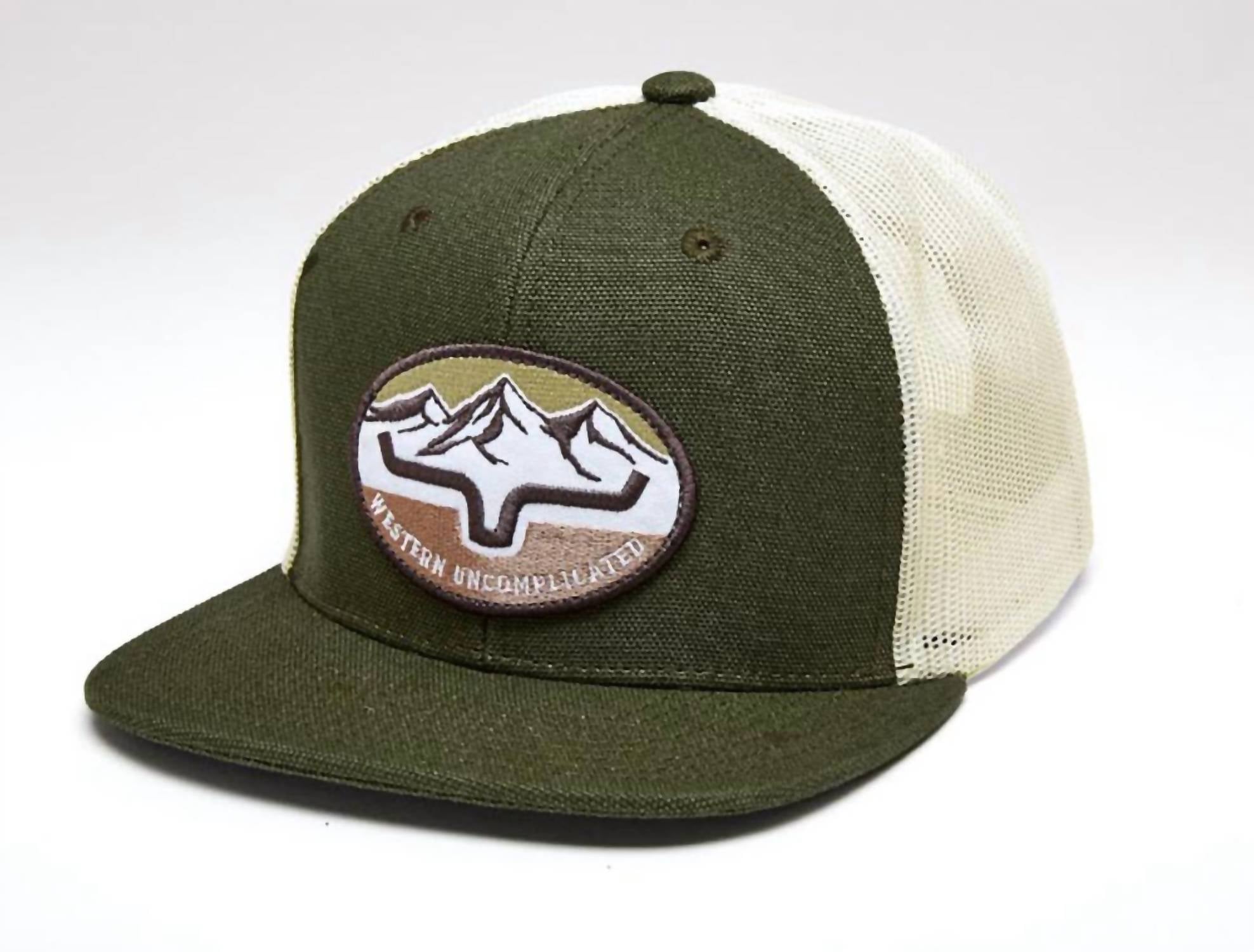 Kimes Ranch Plano Flat Bill Snapback Cap in army - men's hat