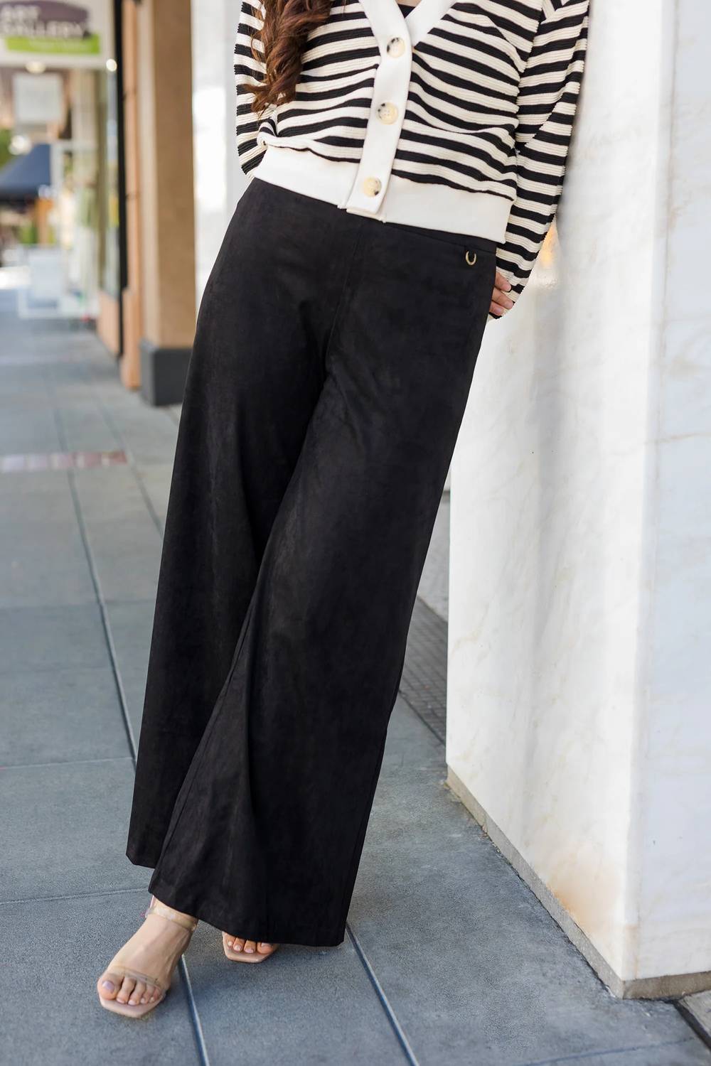 Mustard Seed - Influenced Suede Wide Leg Pants