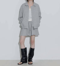 Cubic Relaxed Fit Zipped Utility Jacket in gray - women's jacket