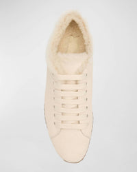 Pedro Garcia - Women's Orinda Shearling Suede Sneakers