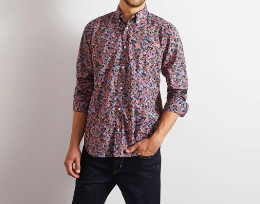 Eden Park - Poplin Polo Shirt With A Floral Detail